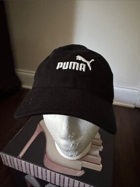Puma Black Cap with White Embroidered Logo